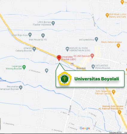 Lokasi Kampus & Peta (Google Map) Universitas Boyolali Nomor